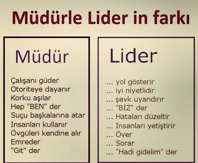 mudur lider farki