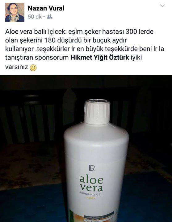 Aloe vera balli icecek seker hastaligi