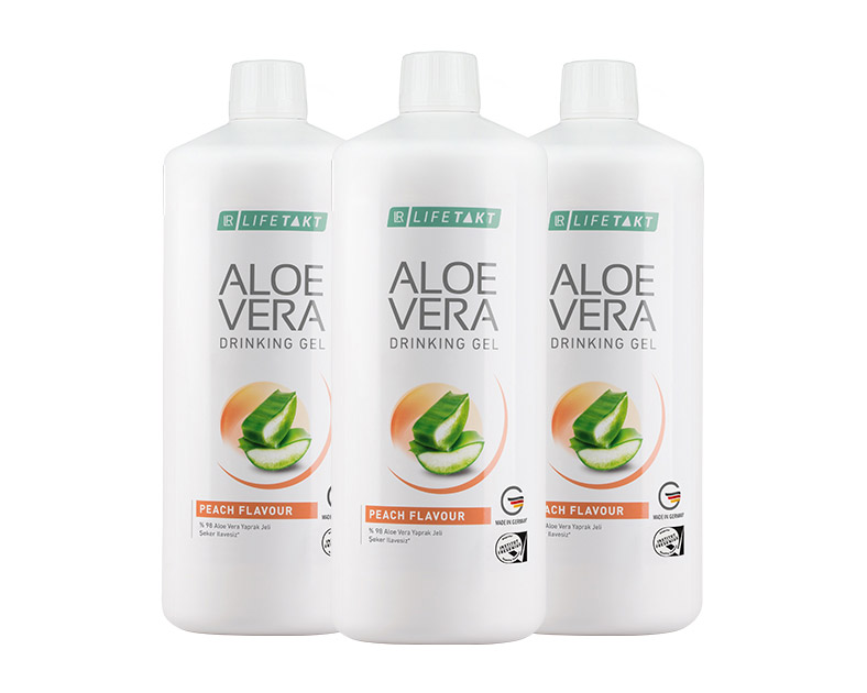 LR LIFETAKT Aloe Vera Jel Icecek Seftali 3lu Set