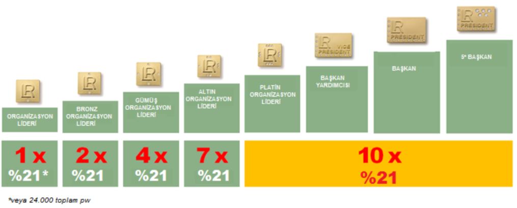 lr organisyon lideri ve uzeri unvan kriterleri