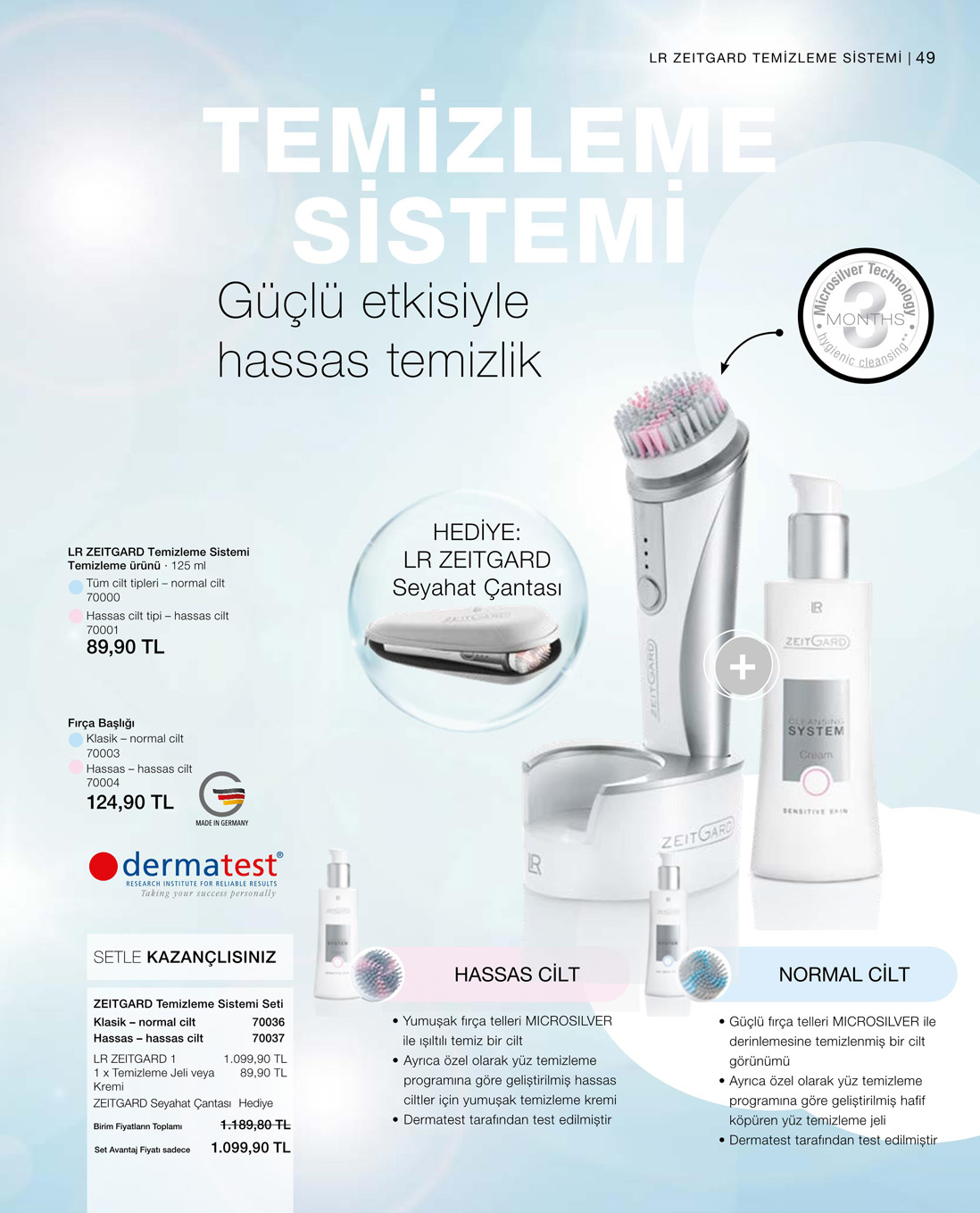 LR Zeitgard 1 Temizleme Kremi Hassas katalog